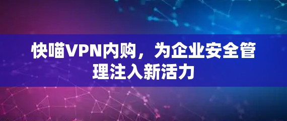 快喵VPN内购，为企业安全管理注入新活力