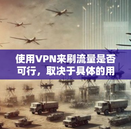 使用VPN来刷流量是否可行，取决于具体的用途和场景。以下是一些关键点来帮助你理解