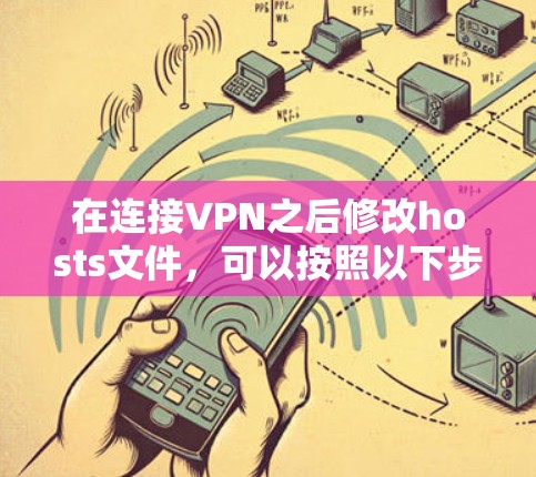 在连接VPN之后修改hosts文件，可以按照以下步骤进行