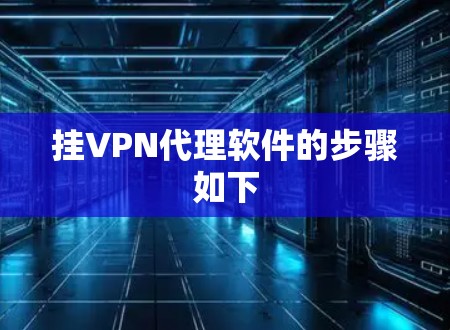 挂VPN代理软件的步骤如下