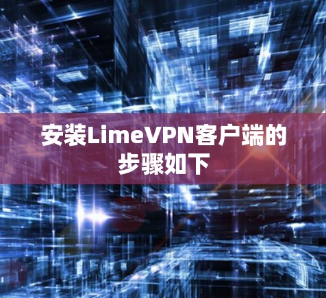 安装LimeVPN客户端的步骤如下 安装LimeVPN客户端的步骤如下