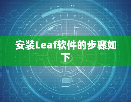 安装Leaf软件的步骤如下 安装Leaf软件的步骤如下