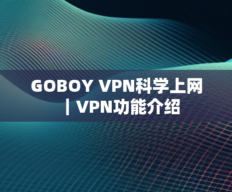 GOBOY VPN科学上网｜VPN功能介绍